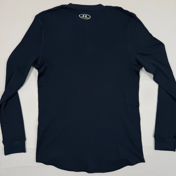 Lot of 2 Under Armour Mens Waffle Knit Henley Shirts Navy Olive Green Small - Picture 15 of 16